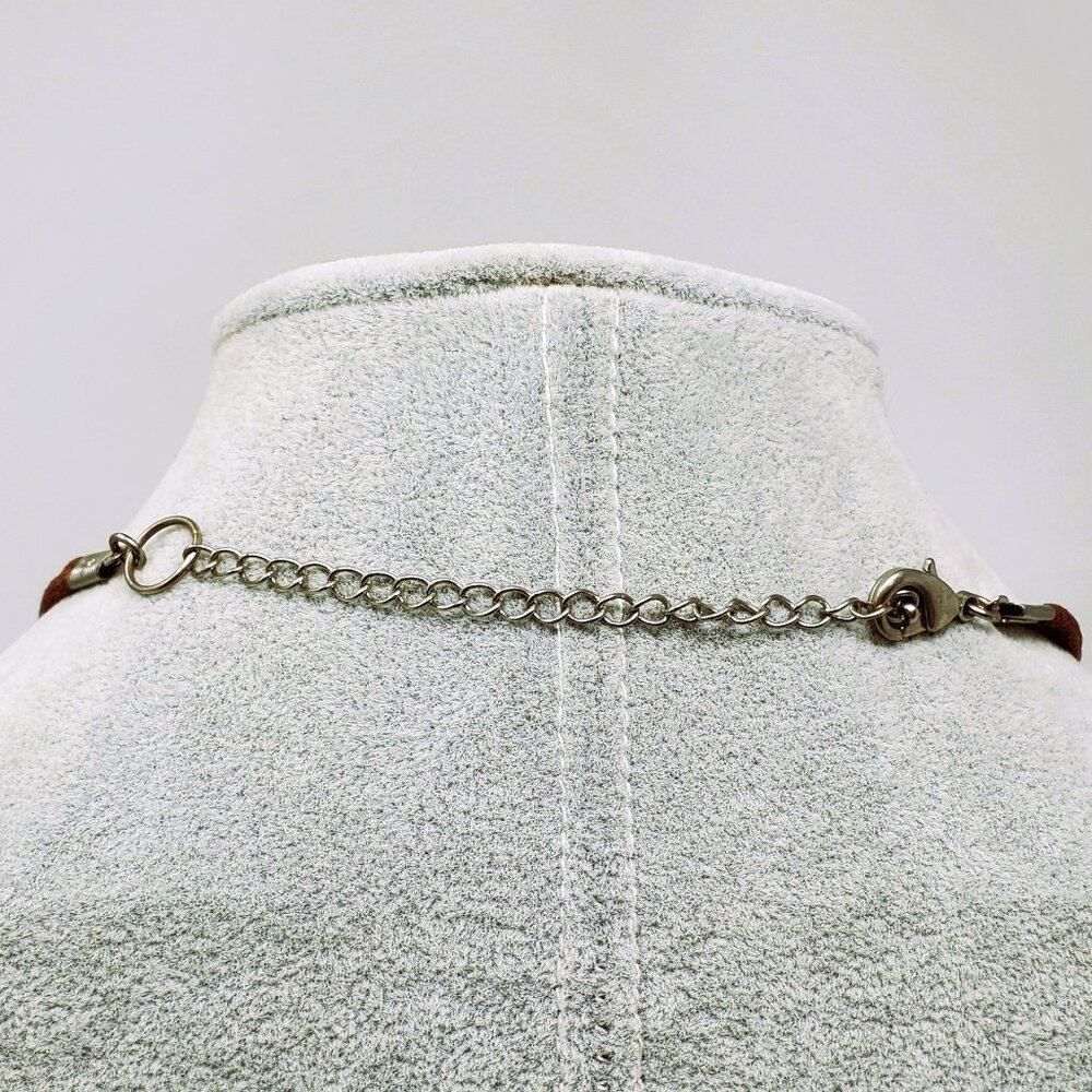 Tortoiseshell Disc Necklace - Picture 3 of 4
